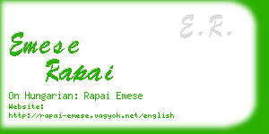 emese rapai business card